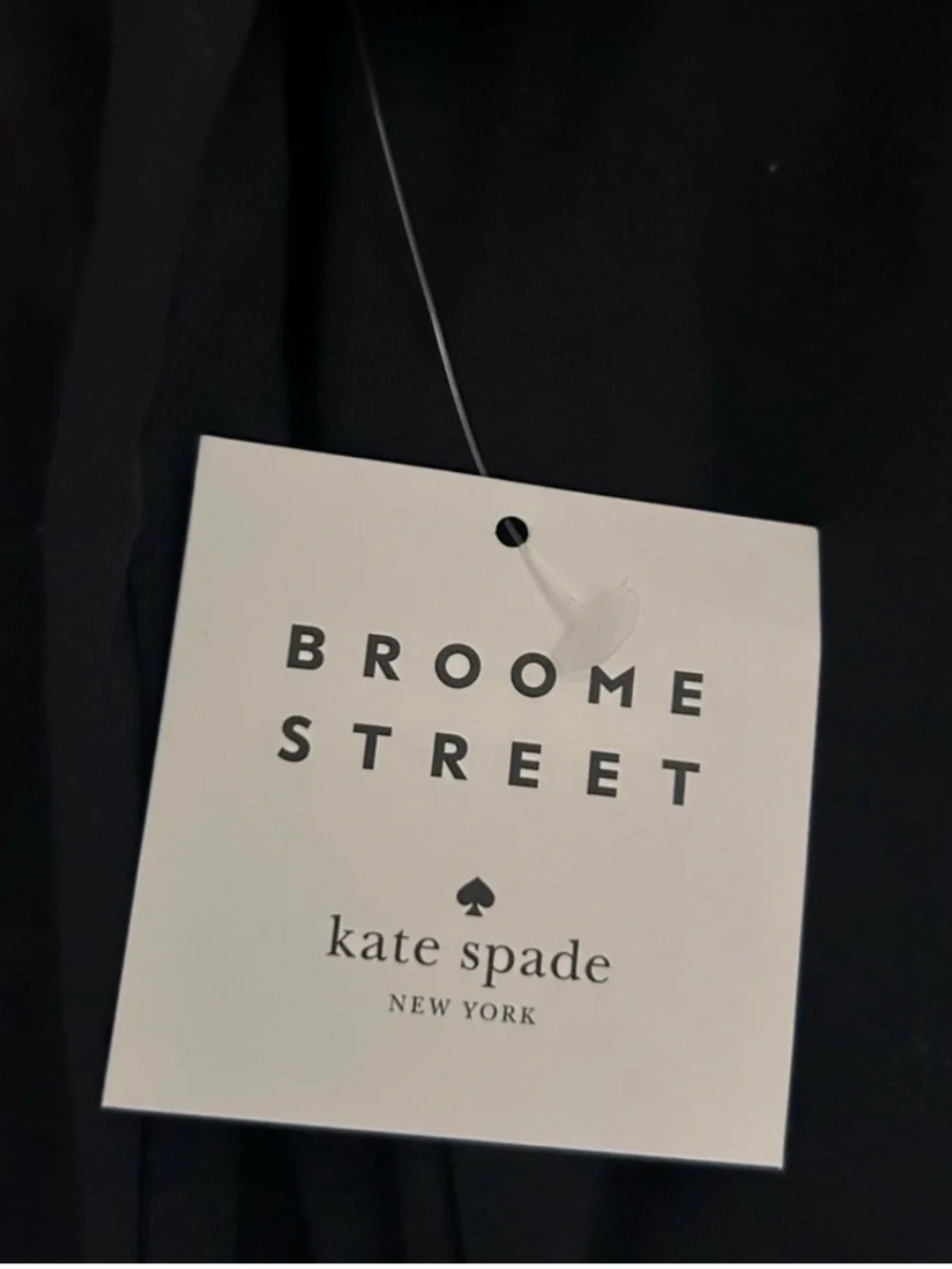 Kate Spade Broome Street Black White Bow Stretch T-Shirt - XS